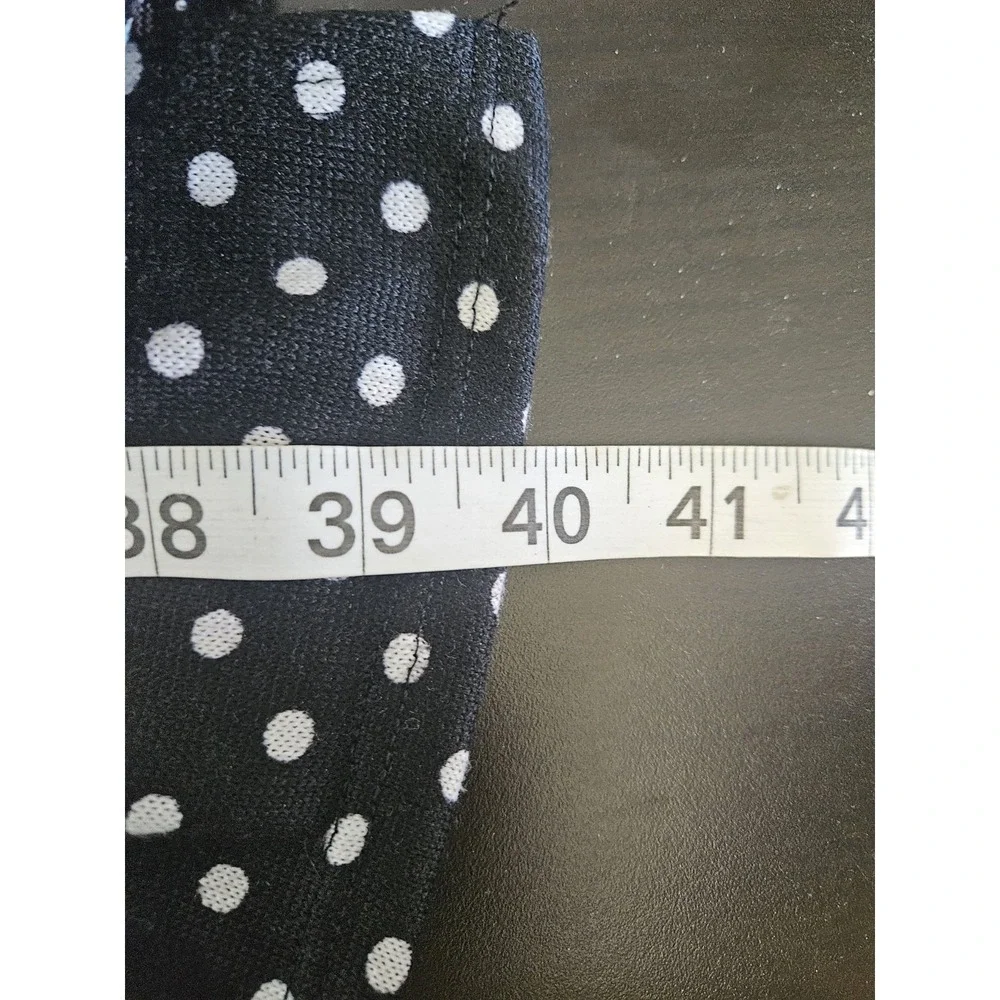 LuLaRoe Joy Black White Polka Dot Sleeveless Long Cardigan Vest Size‎ Small